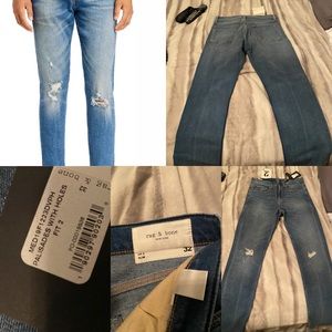 NWT rag & bone fit 2 Slim Fit Jeans Coated Blue 32